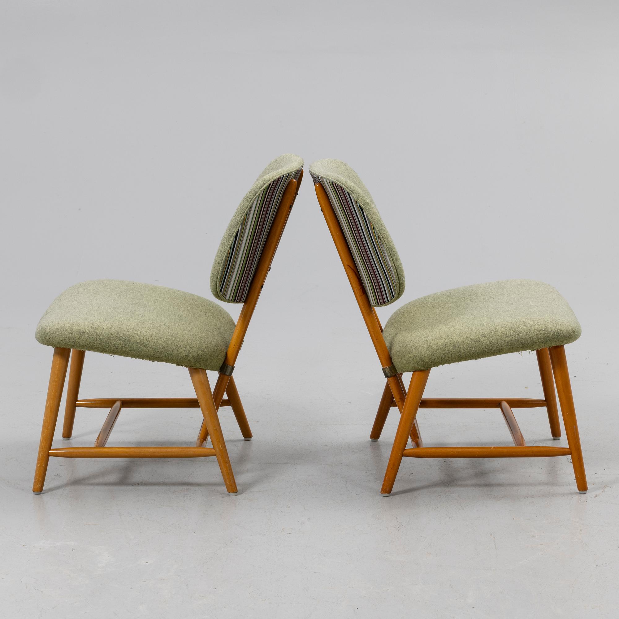 Alf Svensson, Armchairs, a pair, TeVe, Bra Bohag. Studio Ljung's industries, Malmö, 1950s.