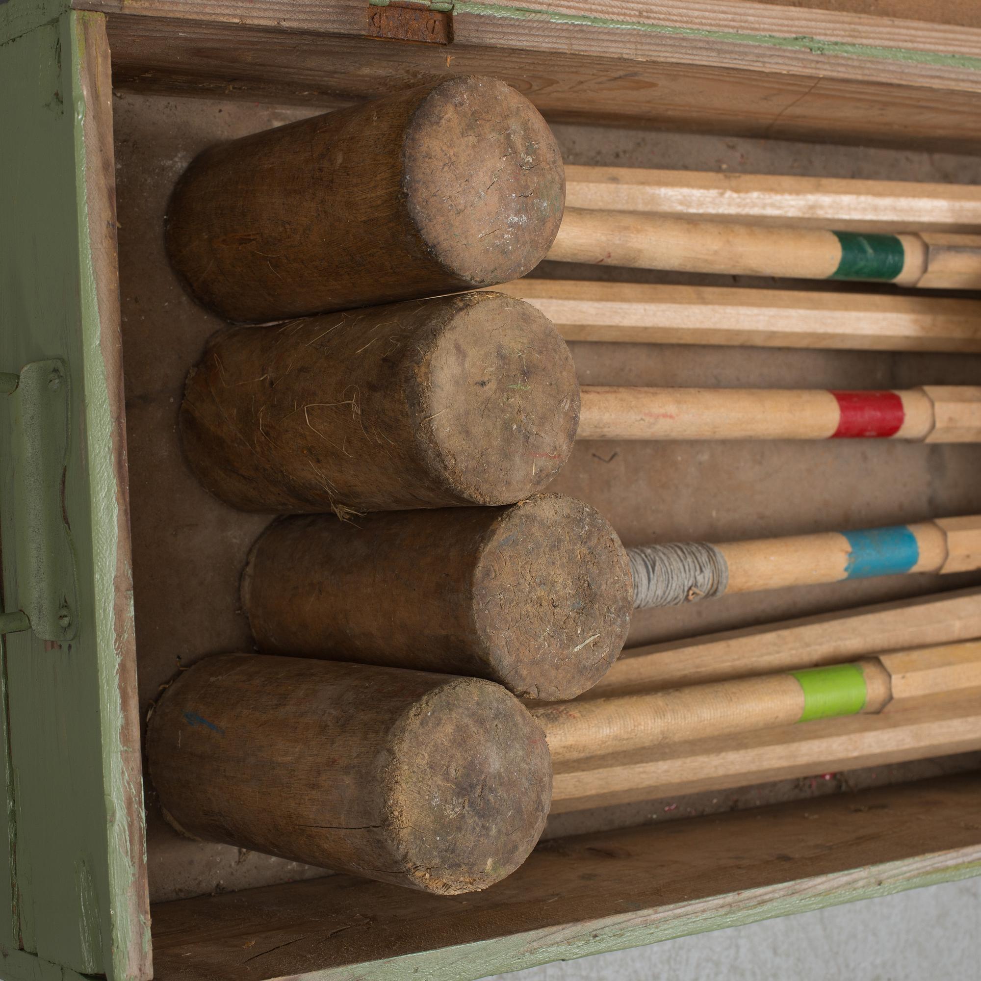 A set of croquet tools, Nordiska Kompaniet Stockholm, first half of the 20th century.