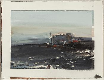 LARS LERIN, watercolour, signed.