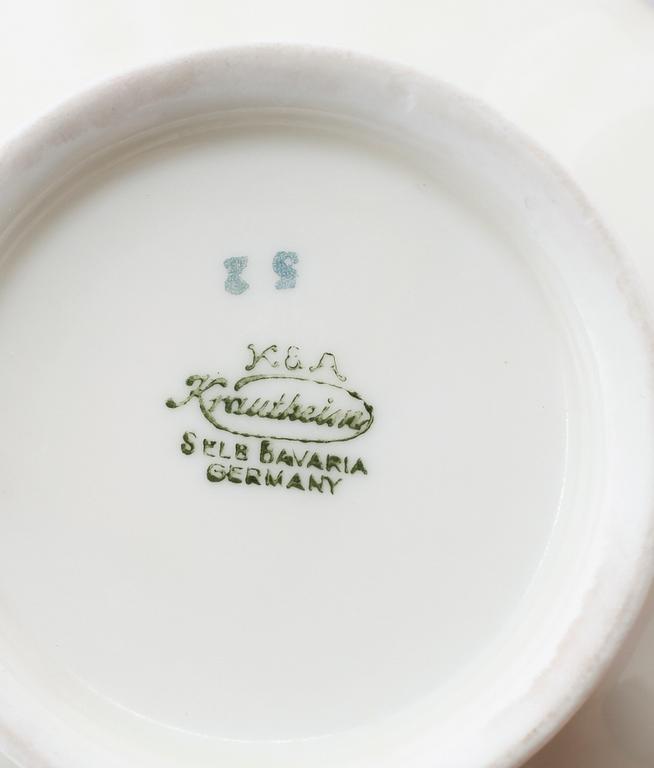 KAFFESERVIS, 23 delar, porslin, Krautheim, Tyskland, 1900-talets första hälft.