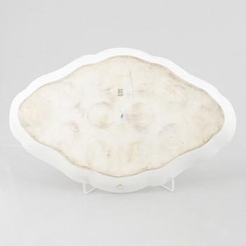 Tray with twelve creamers, porcelain, Limoges WG & Co, France.