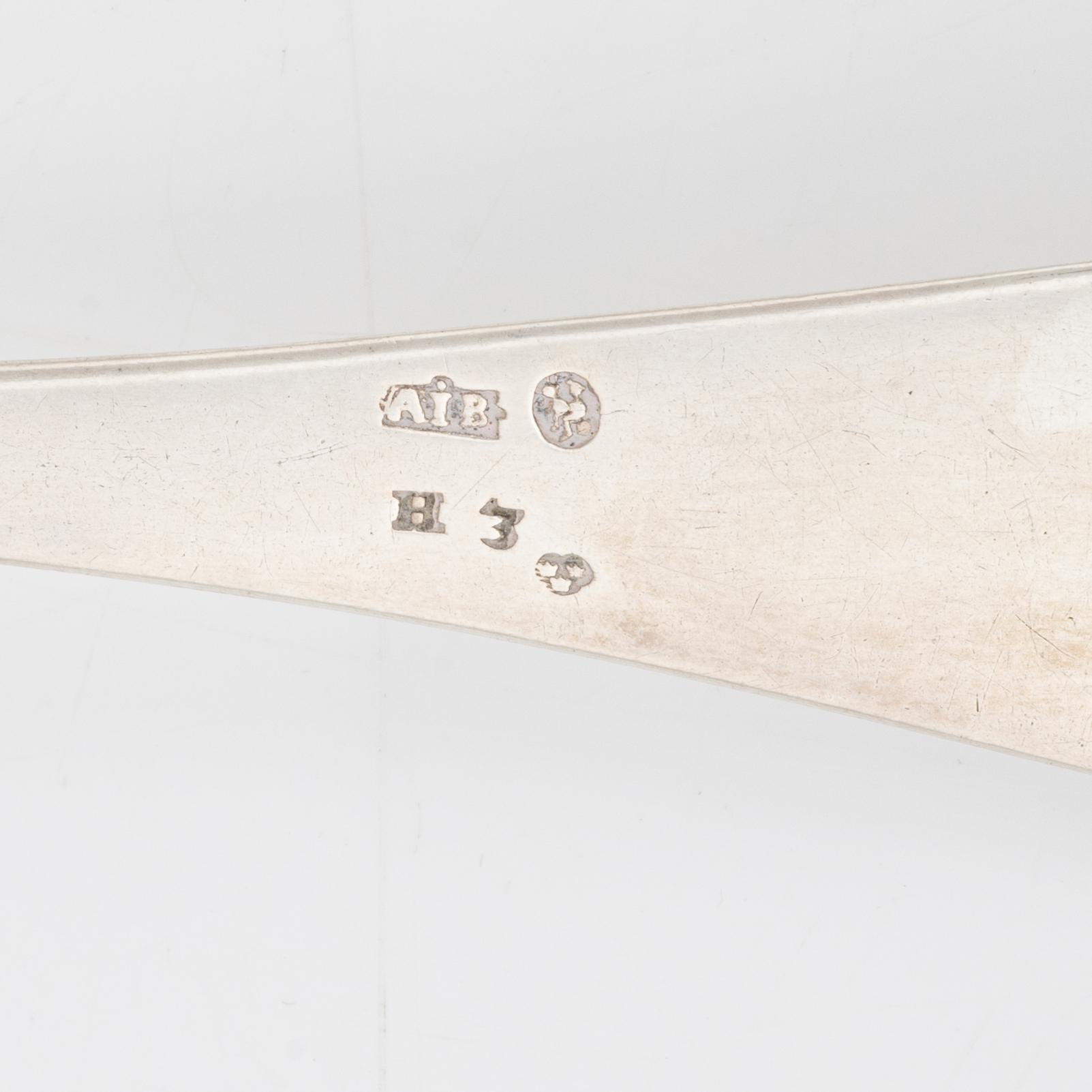 A set of  Silver Spoons, including Andreas Isberg, Skänninge 1814 (8 pieces).