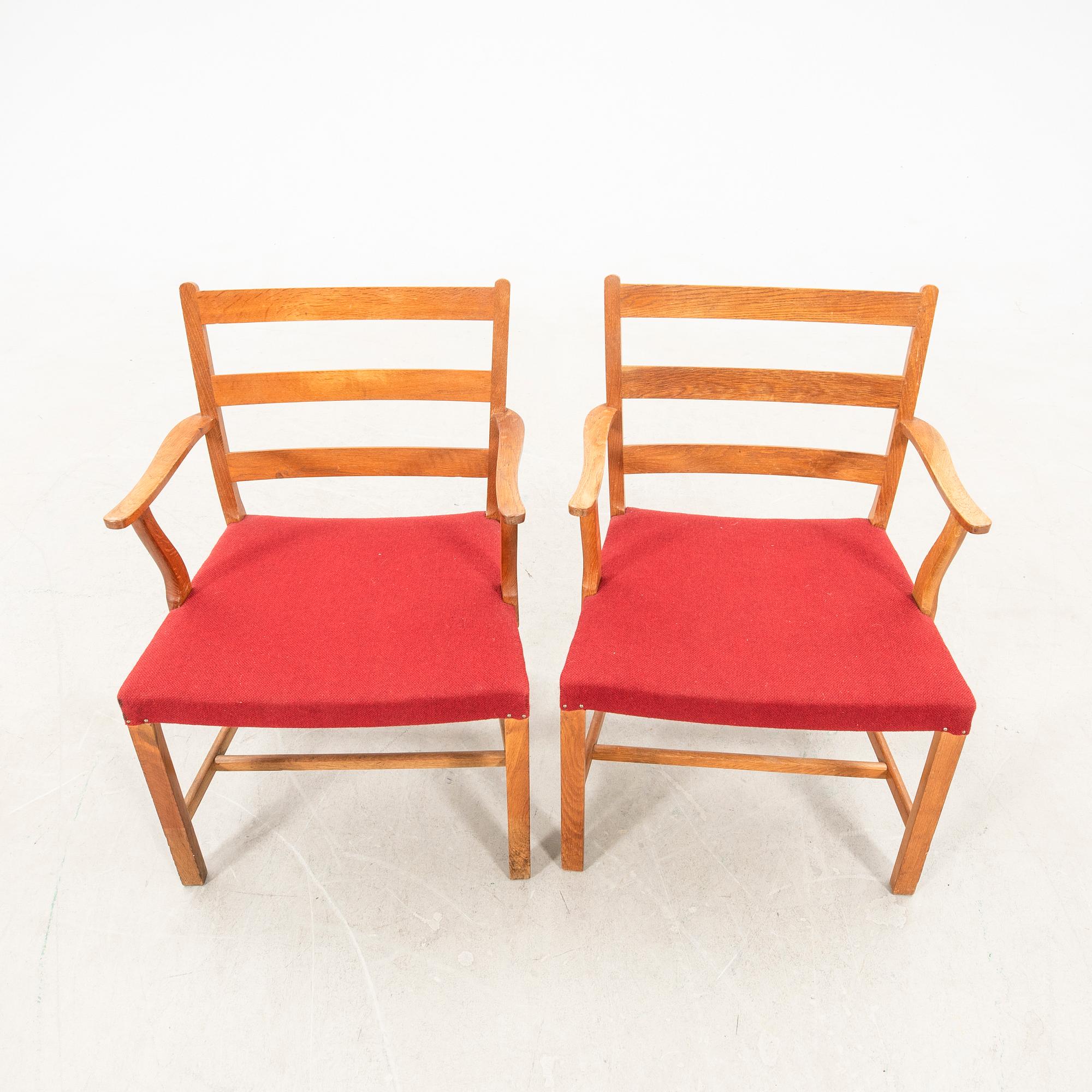 Armchairs 1 pair, model "142", FDB Møbler, Denmark 1940s/50s.