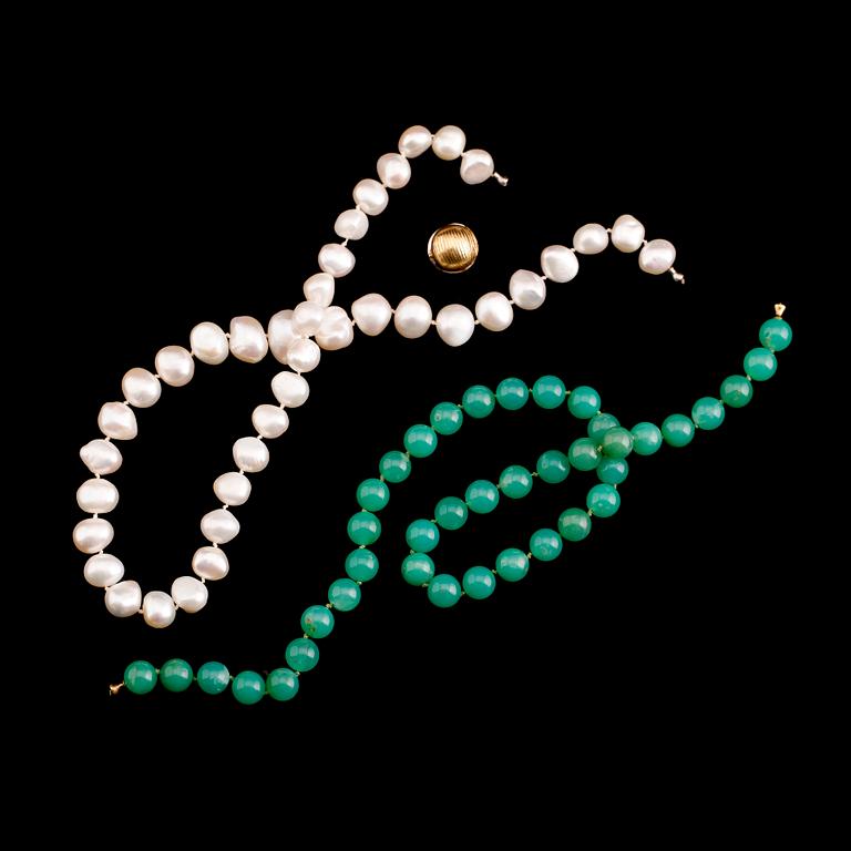 COLLIER OCH LÅS, 3 del, Ole Lynggaard, 18 k guld.