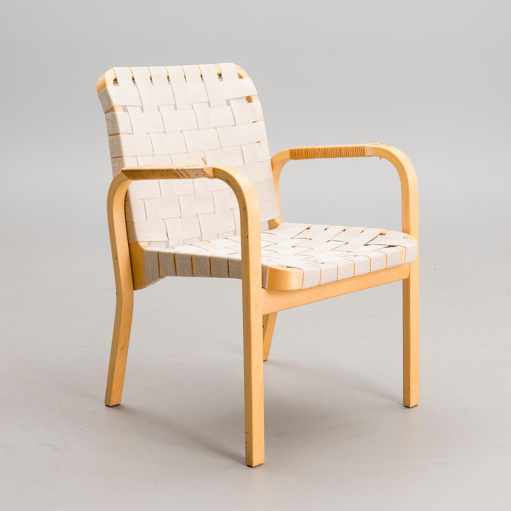 ALVAR AALTO, nojatuoli malli 45, Artek 1900-luvun loppu.