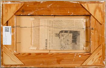 ALY BEN SALEM, blandteknik på glas, signerad.