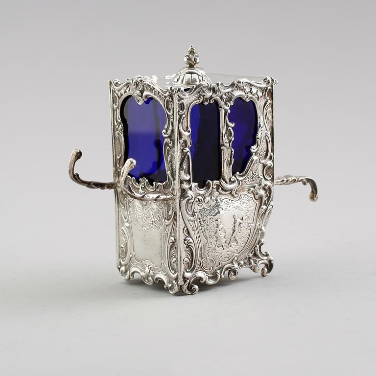 SENAPSKAR, silver, möjligen Nederländrna, 1900-talets första hälft. Vikt ca 154 gram.
