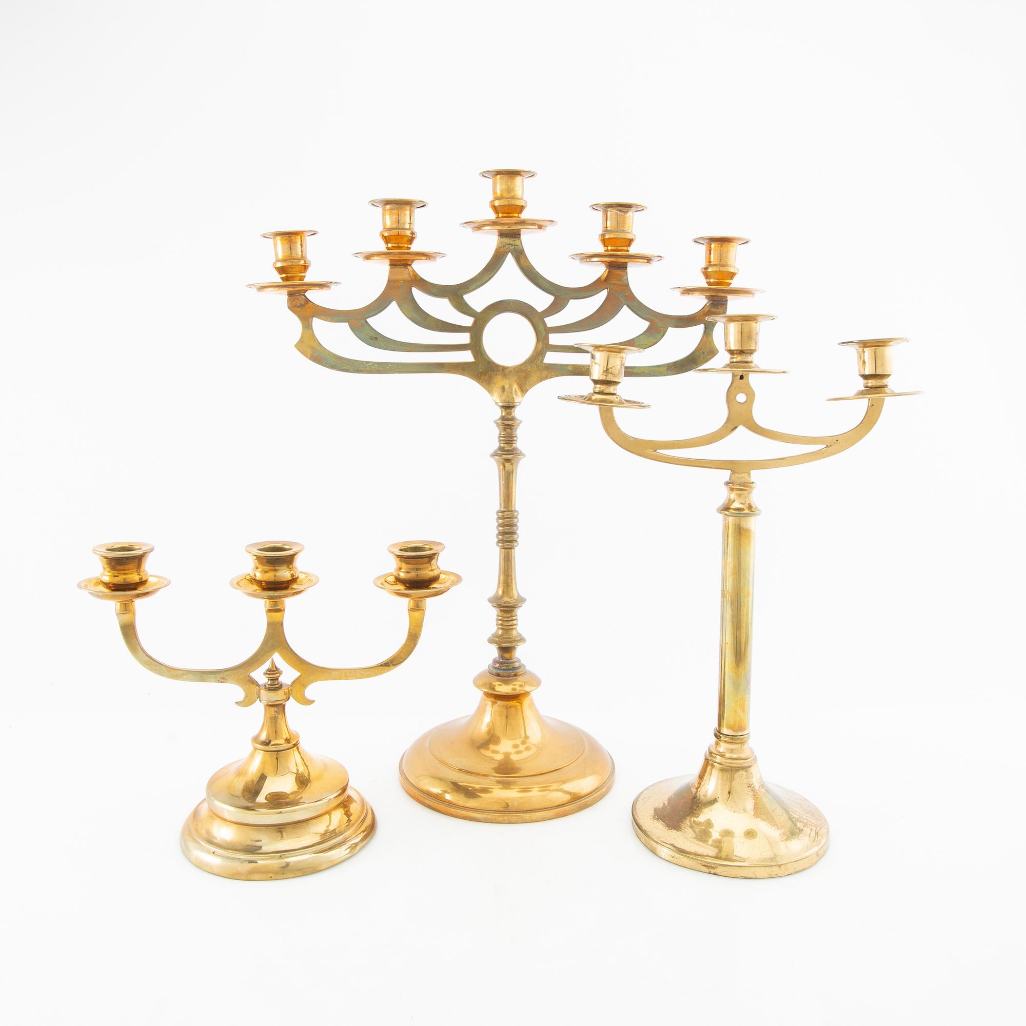 candelabras 3 pcs first half of the 20th century.