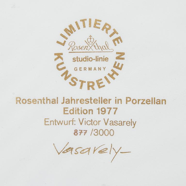 VICTOR VASARELY, Rosenthal, Edition-77, porcelaine.