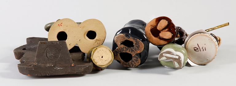 FIGURINER, 7 st. Keramik. Bl.a. Mari Simulsson, Upsala-Ekeby.