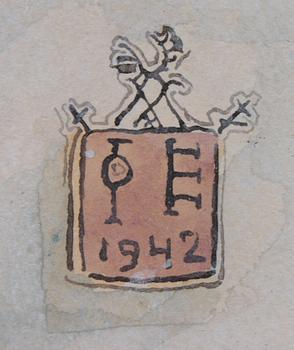 OSSIAN ELGSTRÖM, akvarell, sign.