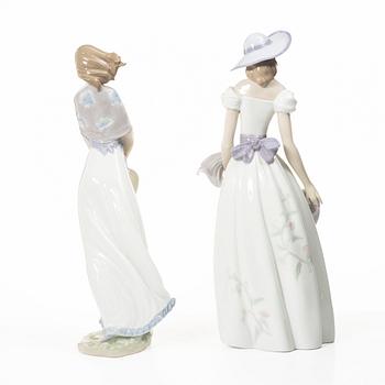 Lladró, figurines, 2 pcs, "Fragrances and Colors" and "Romantica", Spain.