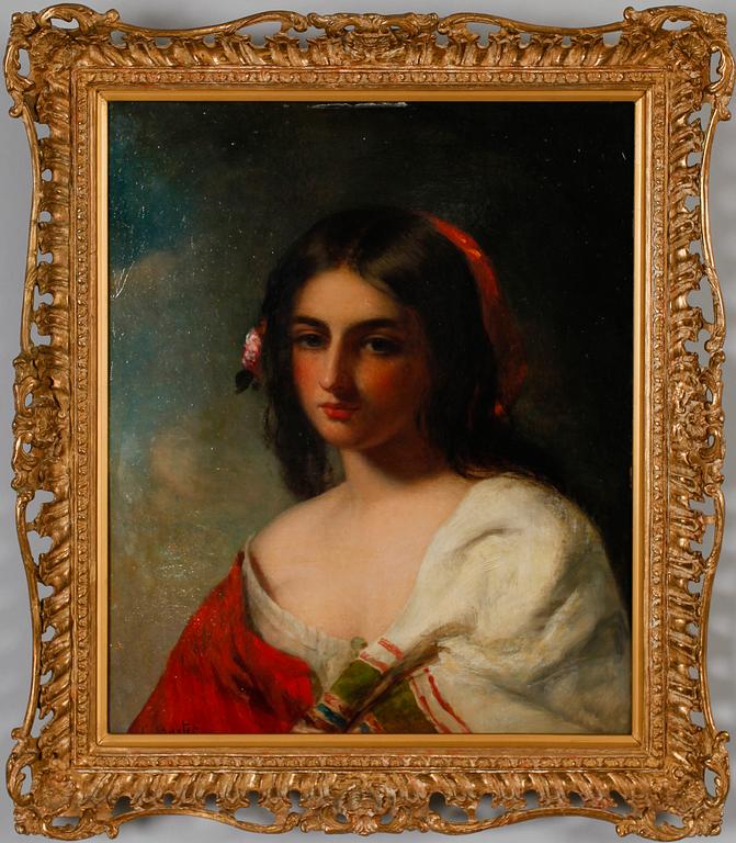 CHARLES BAXTER, olja på pannå, sign.