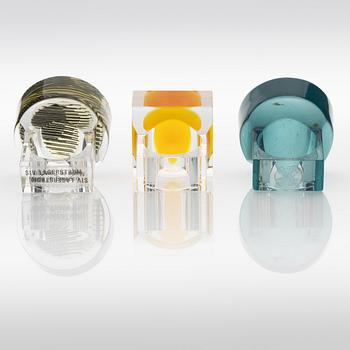 Siv Lagerström, three acrylic plastic rings, 1970s.