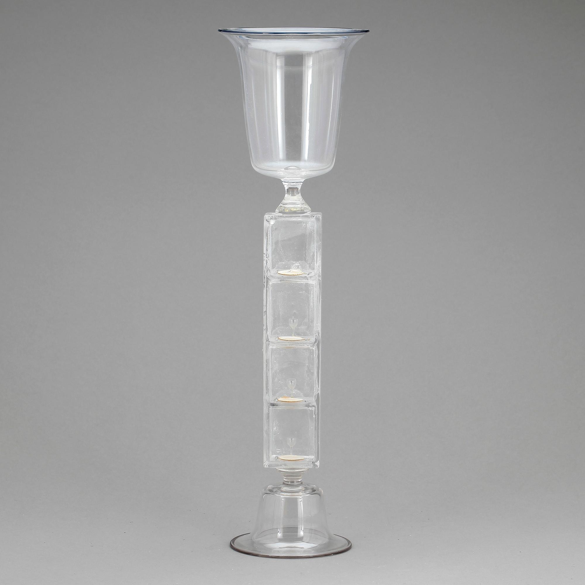 SKULPTUR, glas, Björn Stern, signerad, daterad -90.
