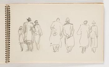 Lotte Laserstein, 10 små skissblock med teckningar.