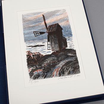 ROLAND SVENSSON. 4 färglitografier i kassett, signerade samt numrerad 15/200.