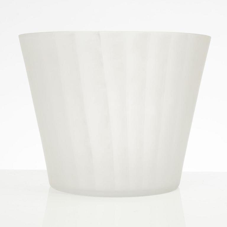 Ingegerd Råman, s sandblasted and enamel-painted glass vase, Orrefors.