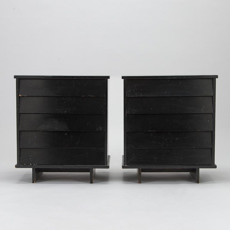 Ilmari Tapiovaara, a pair of 1960s drawers/bedside tables, model 1503, for Asko, Finland.