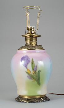 BORDSLAMPA, glas, omkring sekelskiftet 1900.