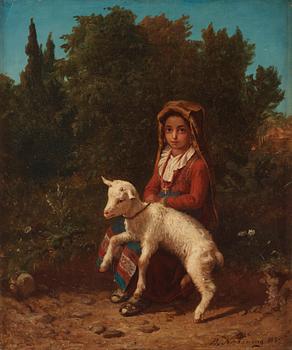 738. Bengt Nordenberg, Italian Girl with Lamb.