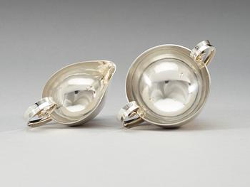 JOHAN ROHDE,  gräddkanna och sockerskål, Georg Jensen, Köpenhamn 1945-77, sterling,