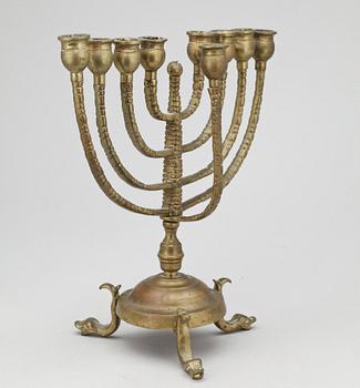 KANDELABER, mässing, judisk, 1900-tal.