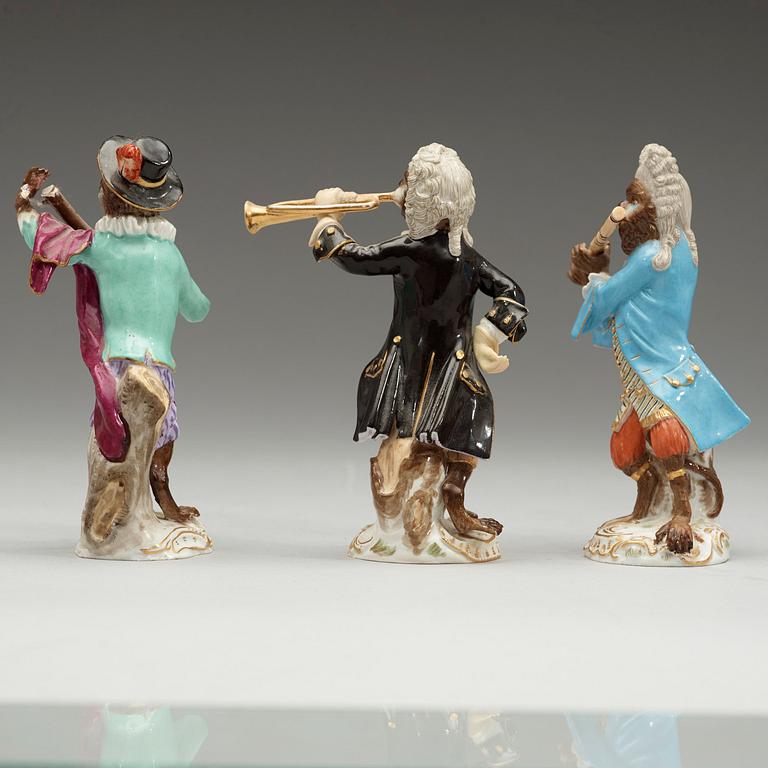 A monkey orchestra, "Affenkapelle", Meissen, late 19th Century.