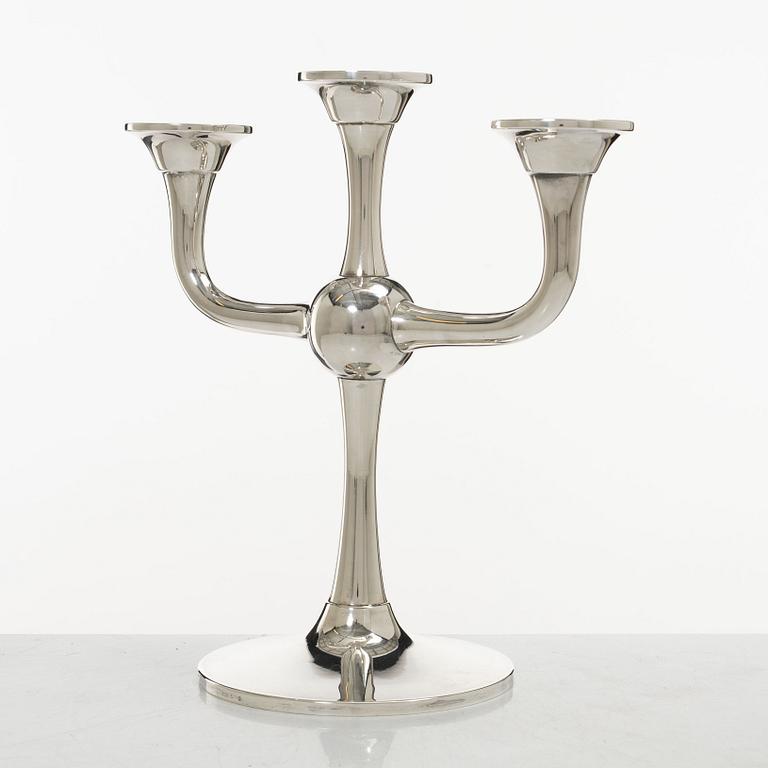 Candelabrum, silver, Karl J Ottesen, Norway, late 20th century.