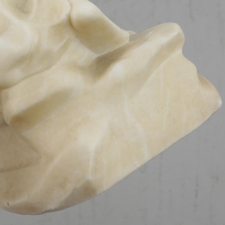 Ludwig Eisenberger, sculpture, alabaster, signed.