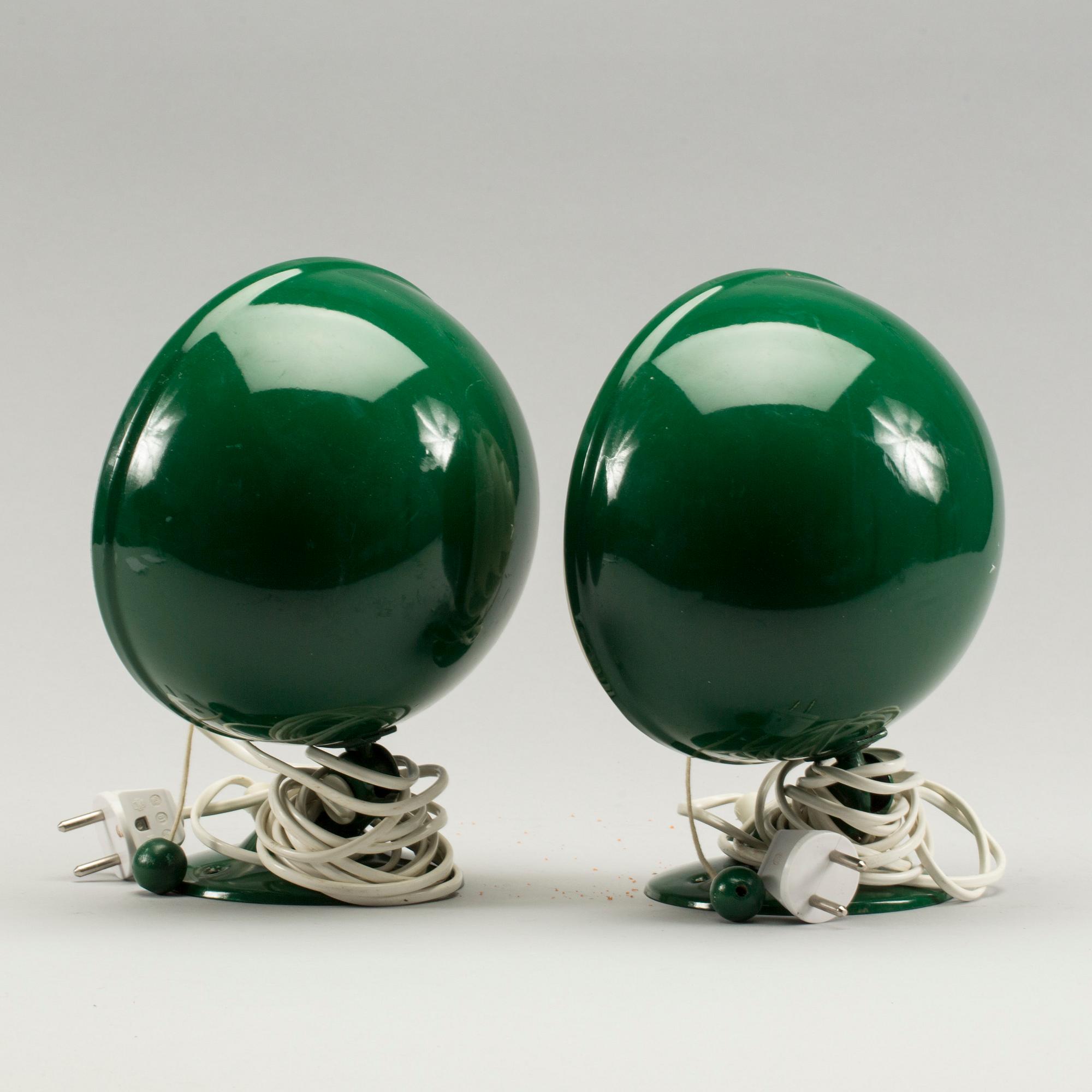 VÄGGLAMPOR, ett par, Knud Christensen Agentur, Randers, Elite Ab, Danmark. 1900-talets andra hälft.