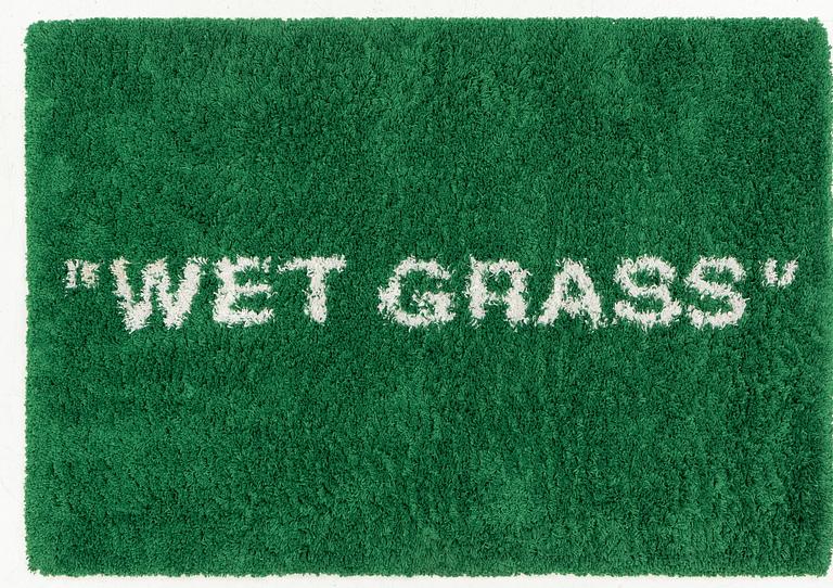 a "Wet Grass" carpet, Ikea, ca 199 x 136 cm.