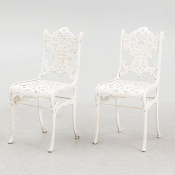 Garden furniture, 3 pieces, mid-20th century.