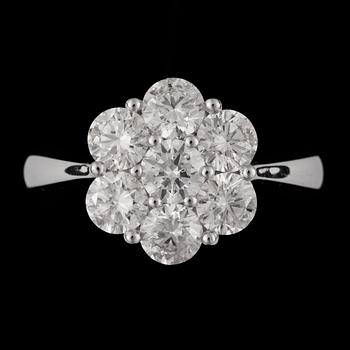 A brilliant-cut diamond ring. Total carat weight 2.17 cts.