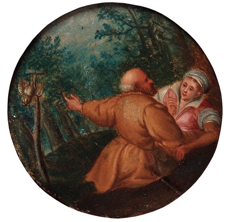 Pieter Brueghel dy Hans krets, Äldre par vid fågelfälla.