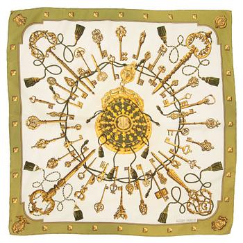 808. HERMÈS, silk scarf, "Les Clefs".