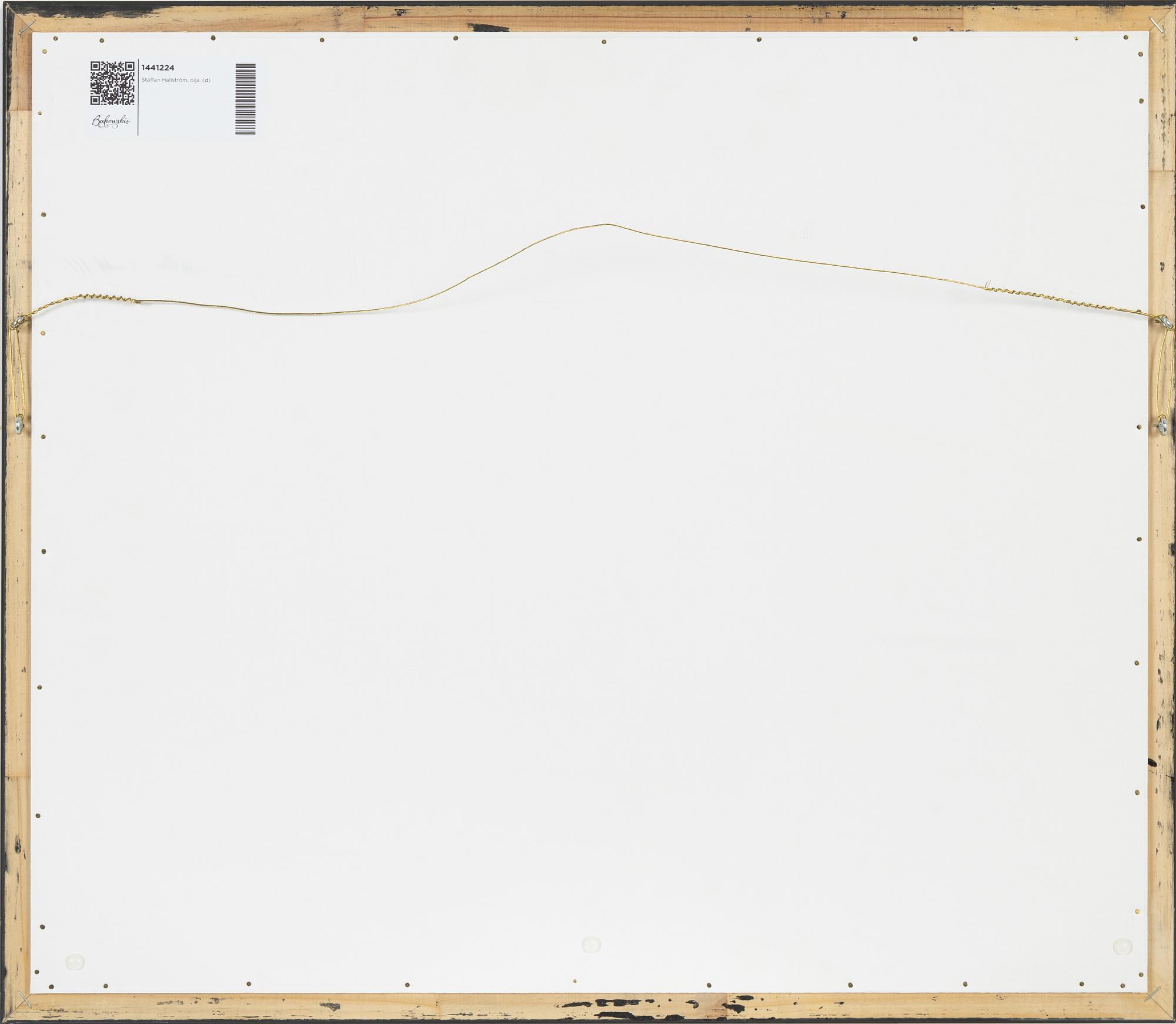 Staffan Hallström, olja på pannå, stämpelsignerad.