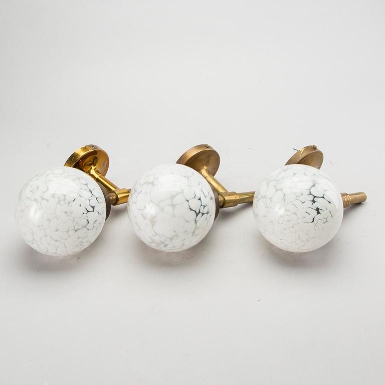 VÄGGLAMPOR 3 st sent 1900-tal.