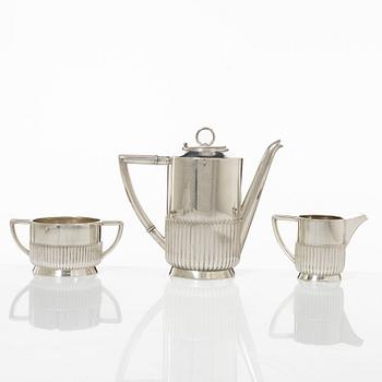 Kaffeservis, 3 delar, C.G Hallberg Stockholm 1919.