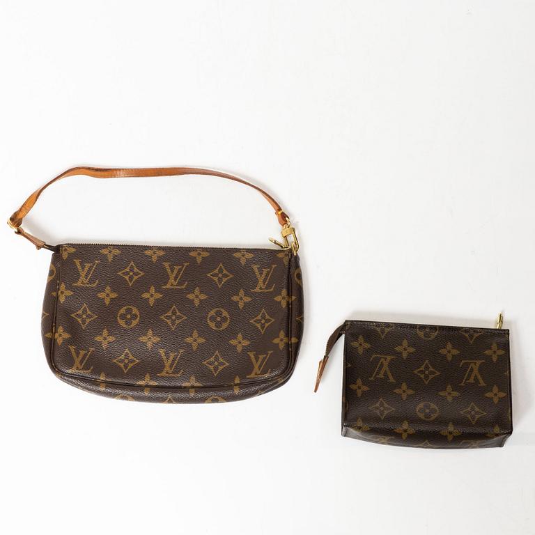 Louis Vuitton, väska, "Pochette Accessoires" samt sminkväska.