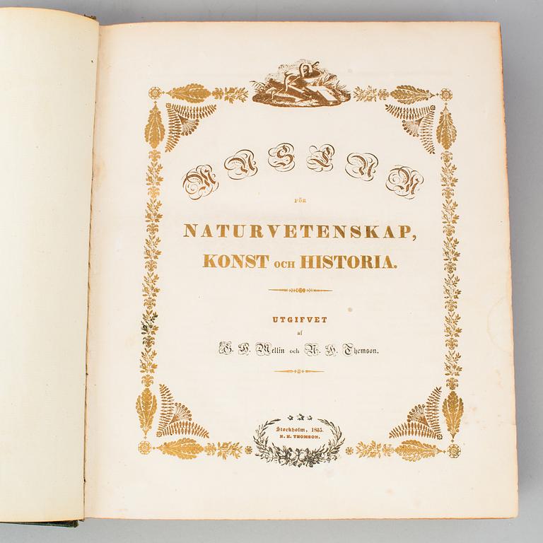 BOK: Museum för Naturvetenskap, Konst och Historia, tryckt Thomson, Stockholm 1835.