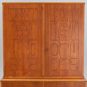 A 'Krus' teak cupboard by Yngve Ekström for Westbergs, designed 1955.