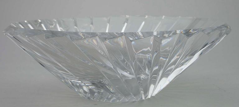 KRISTALLSKÅL, sign. Aimo Okkolin, Riihimäen Lasi. 1900-talets senare hälft.