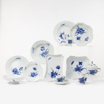 Royal Copenhagen, a 'Blue Flower' 50-piece dinner and coffee service,, Denmark.