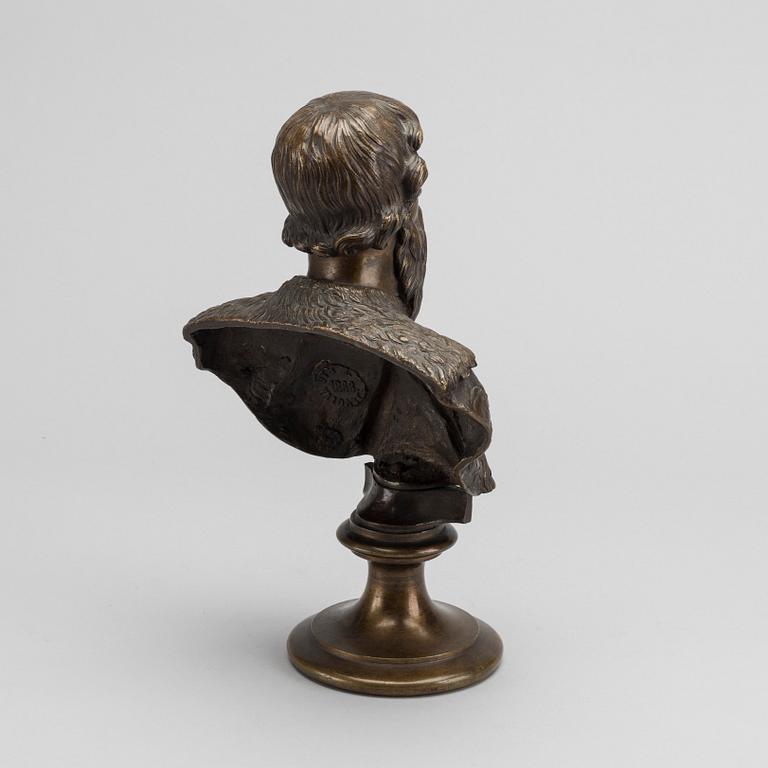 FELIX CHOPIN,  a bronze sculpture, signed and dated 1886.