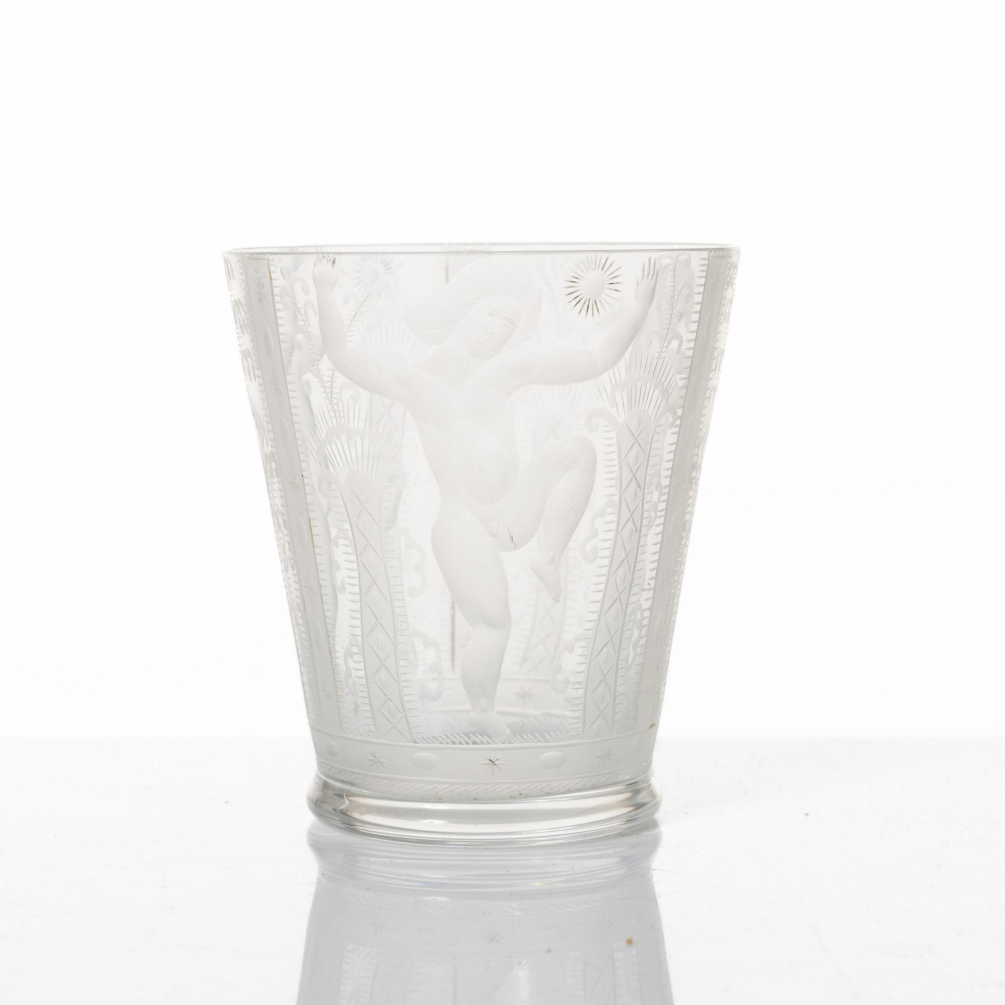 Edward Hald, bägare, Orrefors, 1926.