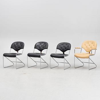 Sam Larsson, four 'Sam' chairs, Dux, 1980's.