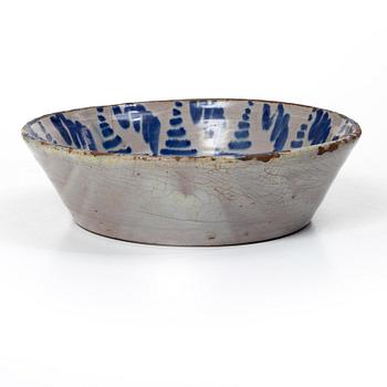 A bowl, faience, Spain, 19th century.