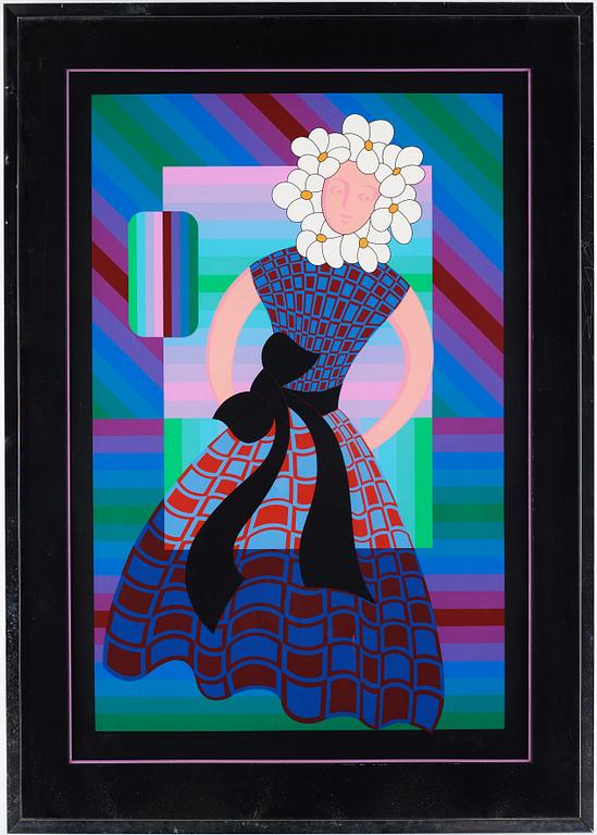 Victor Vasarely, silkscreen in colours, signed 69/275.