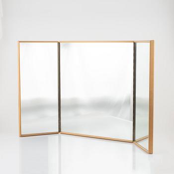 Axel Larsson, attributed, a three part birch mirror, 1900's.